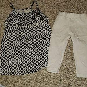 5T Carters top with matching crop pants